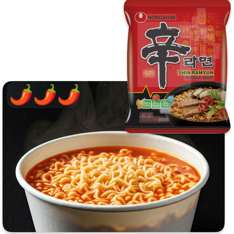 Shin Ramyun (Spicy Level: ***)